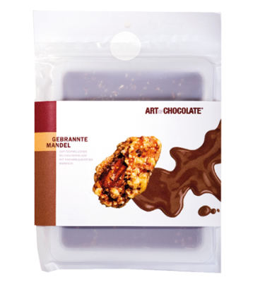 Geroosterde amandel volle melk 120g reep - Art of Chocolate