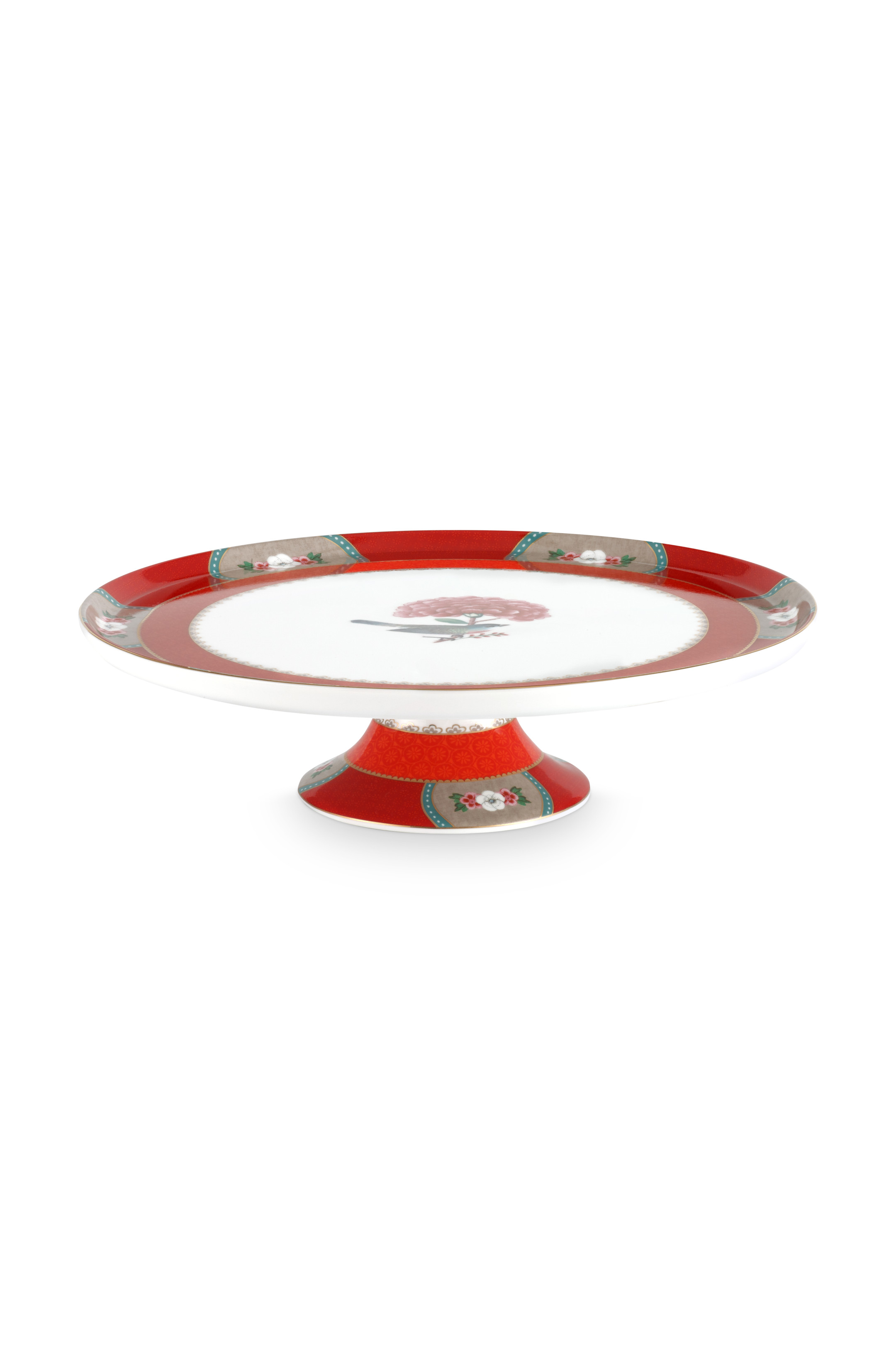 Pip Studio Blushing Birds Red Cake Plate