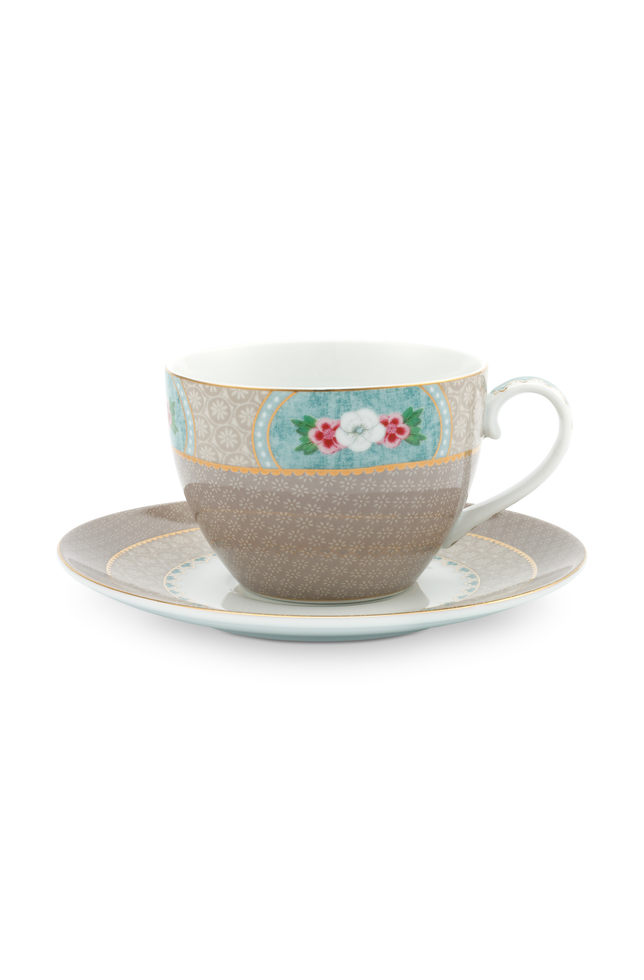 Pip Studio Blushing Birds Khaki Cup & Saucer