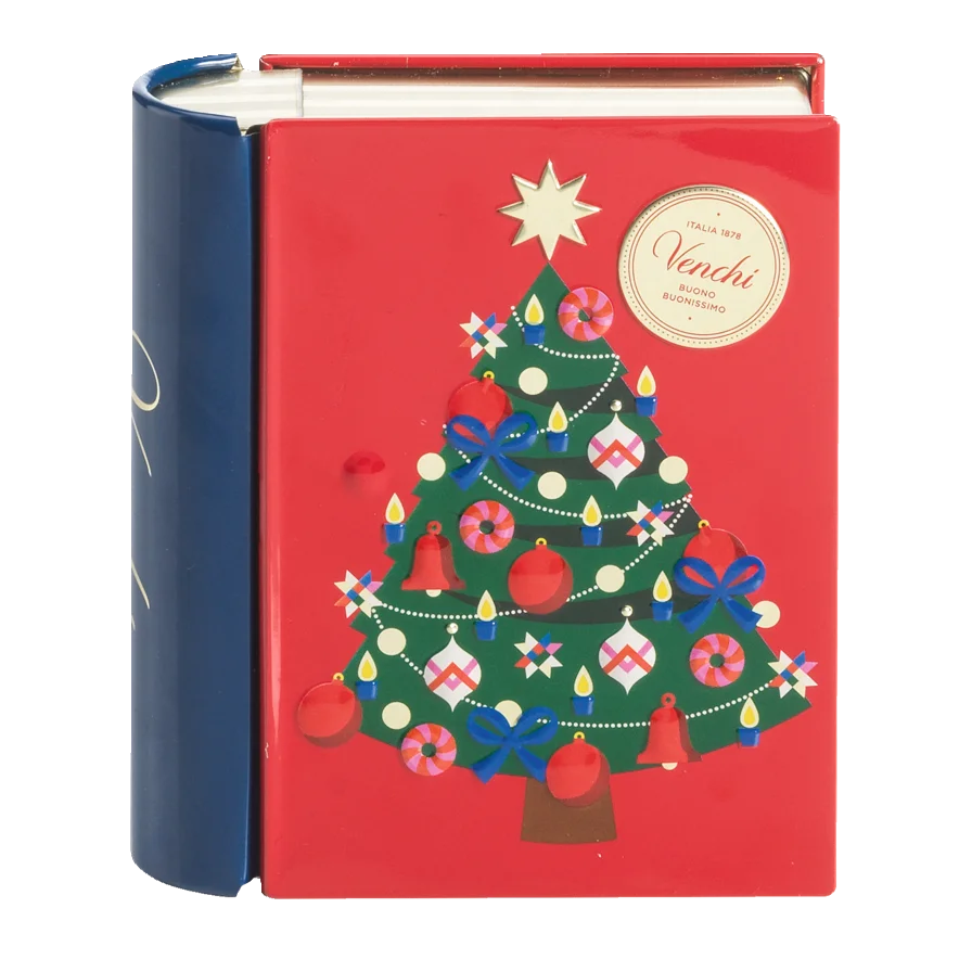 Mini Metall Buch als Geschenkbox mit Chocoviar Pralinen