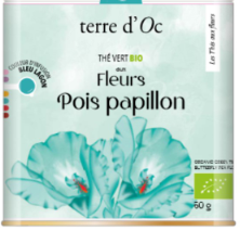 Bio-Grüntee mit Schmetterlingserbsen Blüten 70g