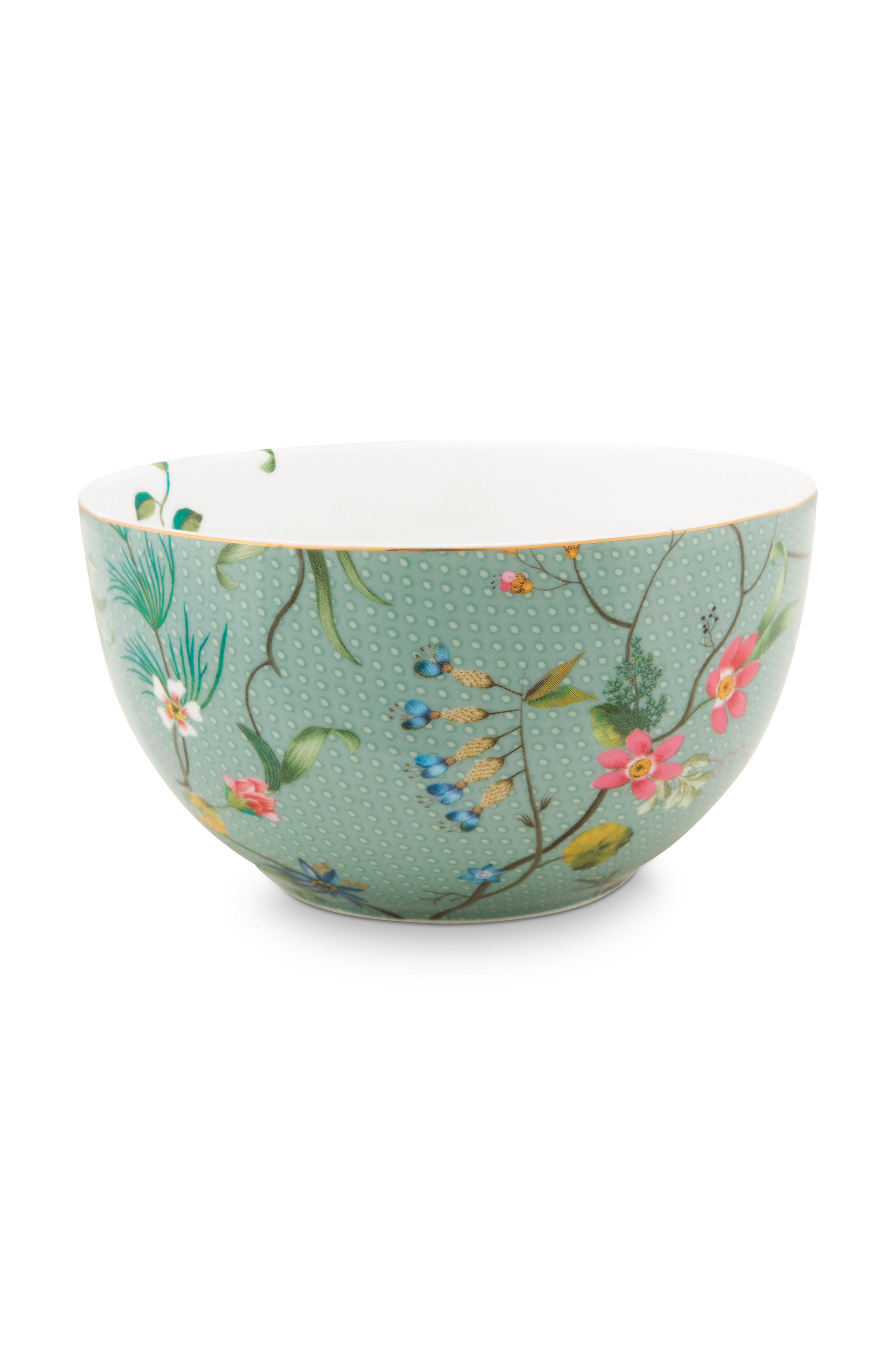 Pip Studio Jolie Kom Bloemen Blauw 12cm