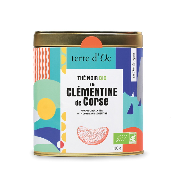 Biologische zwarte thee met Corsicaanse clementine 100g 