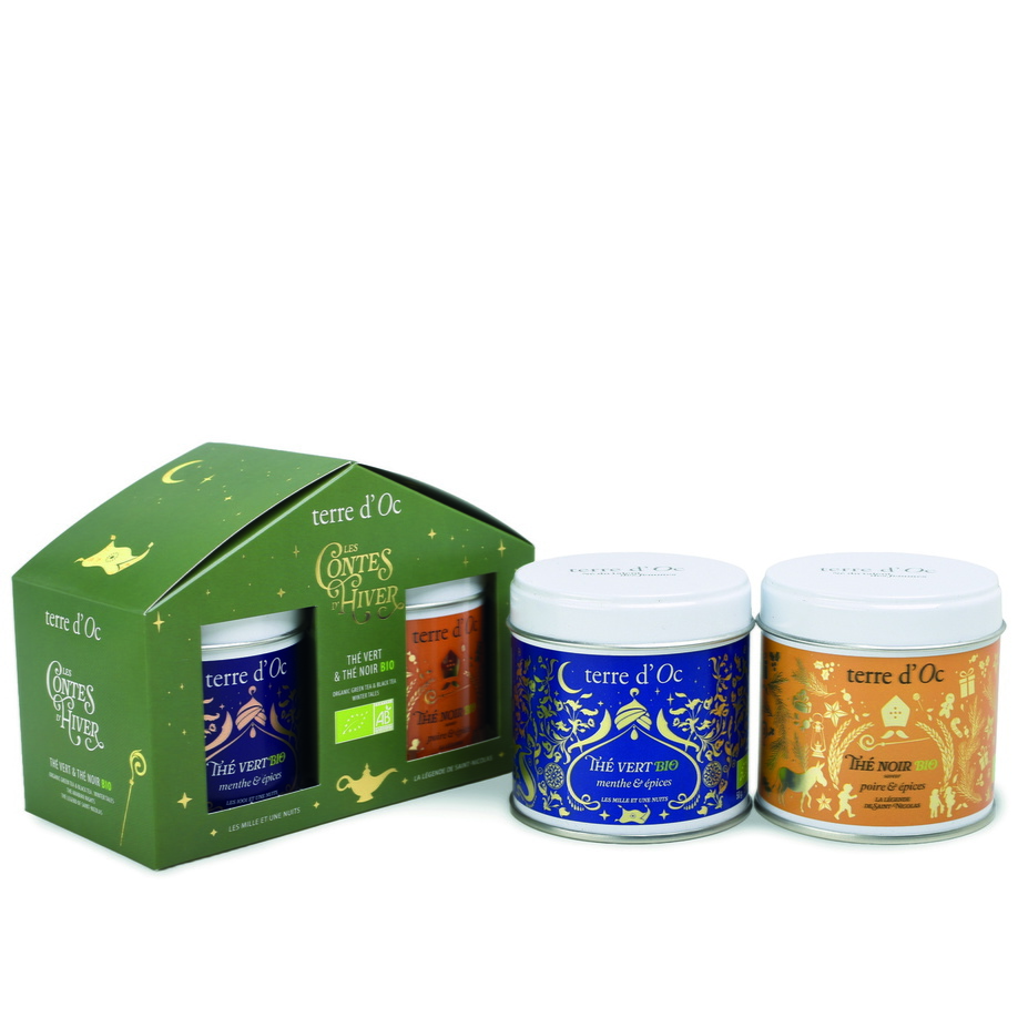 Weihnachtsduo Bio-Grüntee und Bio-Schwarztee 100 g