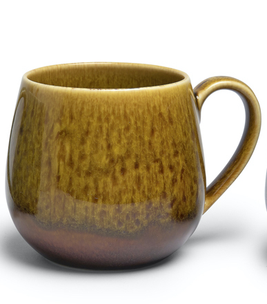 Mug "Basti" (yellow-brown color)