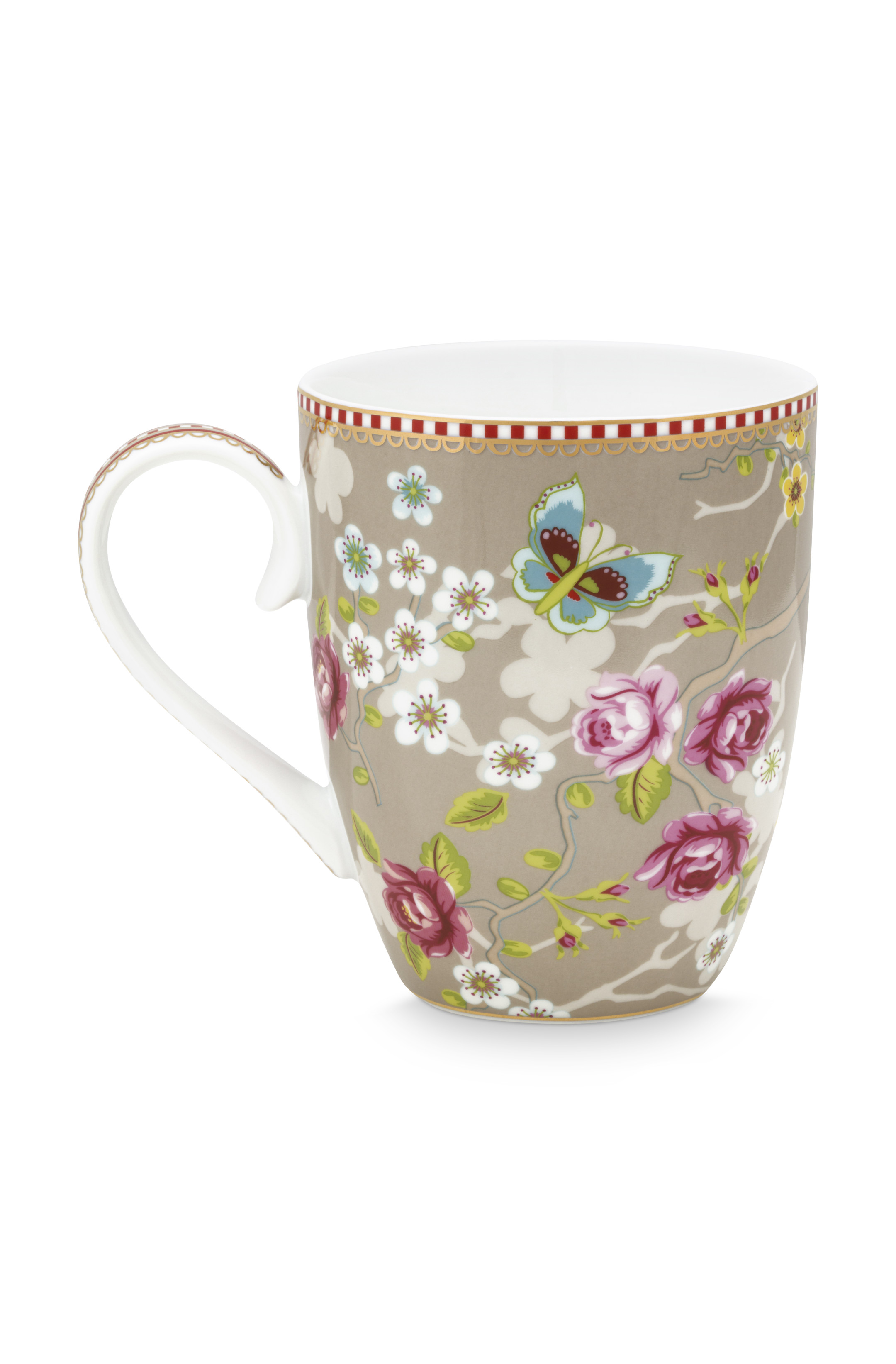 Pip Studio Early Bird Tasse Groß Chinese Rose Khaki