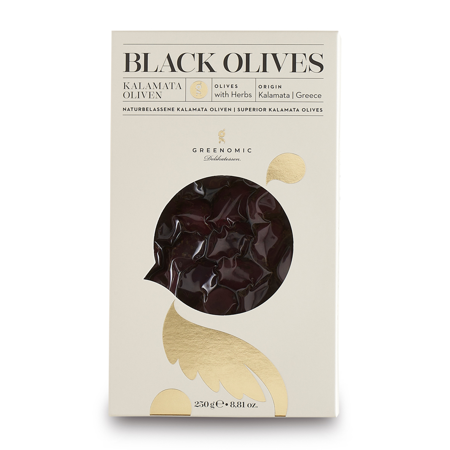 Oliven Black Olives 250g