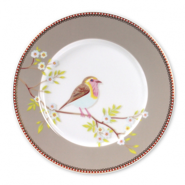 Pip Studio Early Bird Khaki Plate (21cm)