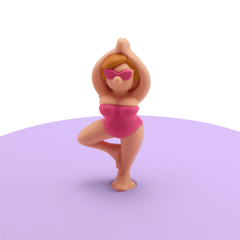 Mein Deckel Strand Mädchen Yolanda Yoga Ø10,5cm Silikon 