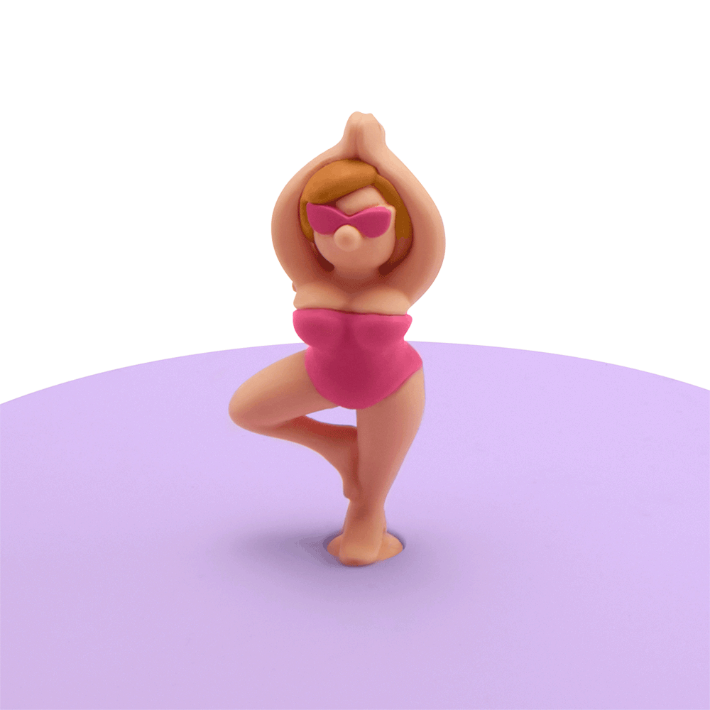 Mon couvercle Beach Girls Yolanda Yoga Ø10,5cm Silicone