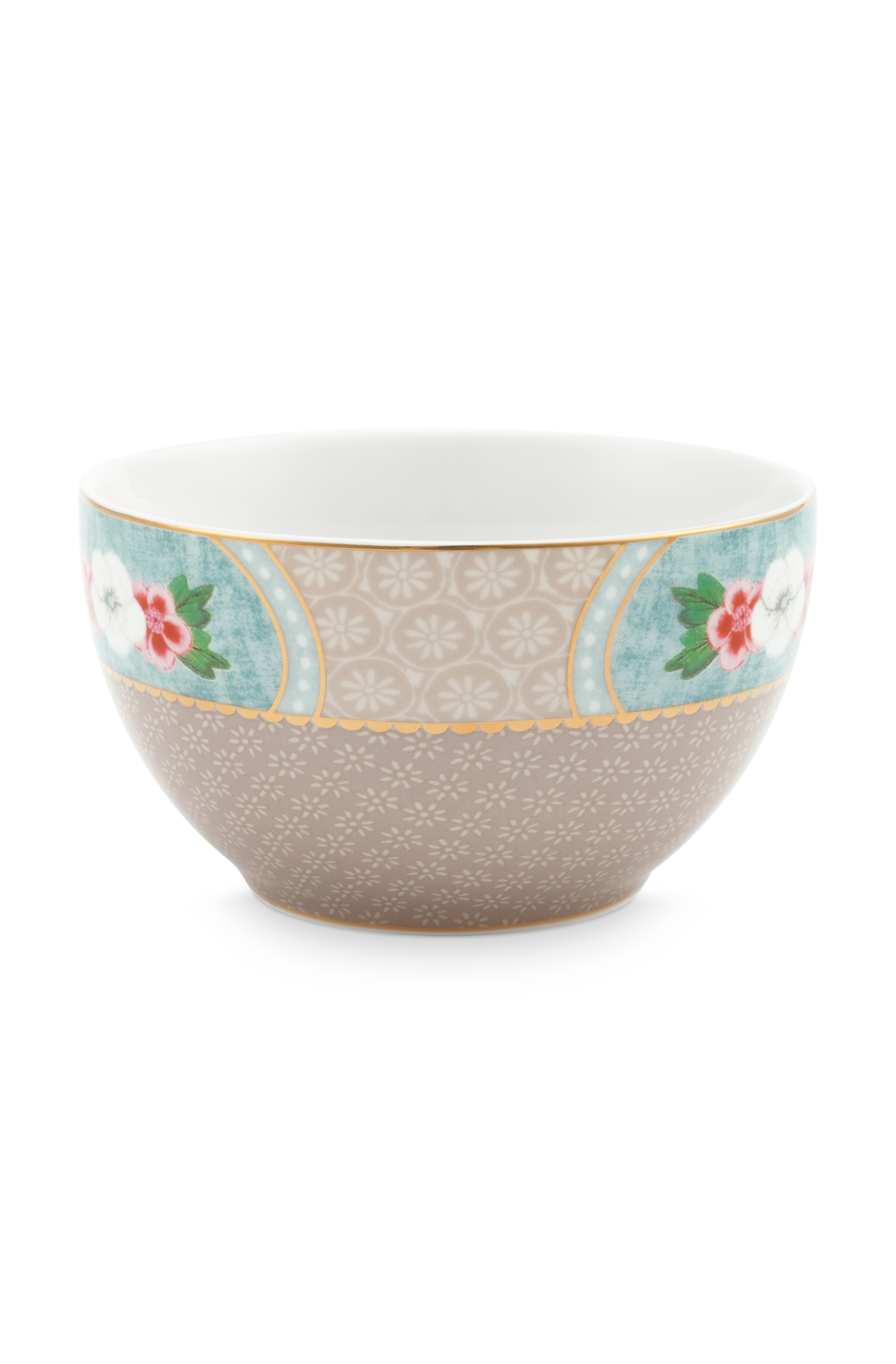 Pip Studio Blushing Birds Bowl Star Flower Khaki (9.5cm)