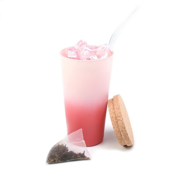 Bio-Eistee Kokos-Himbeer-Geschmack 1 Glas & 8 XXL (4g) Teebeutel
