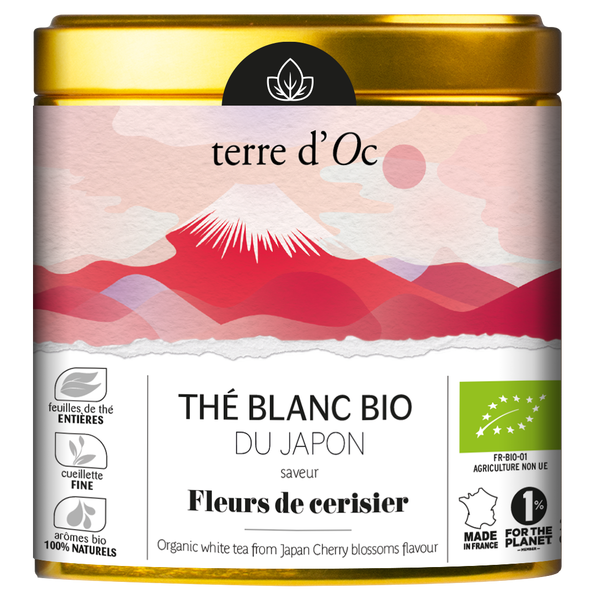  Thé blanc bio du Japon arôme fleurs de cerisier