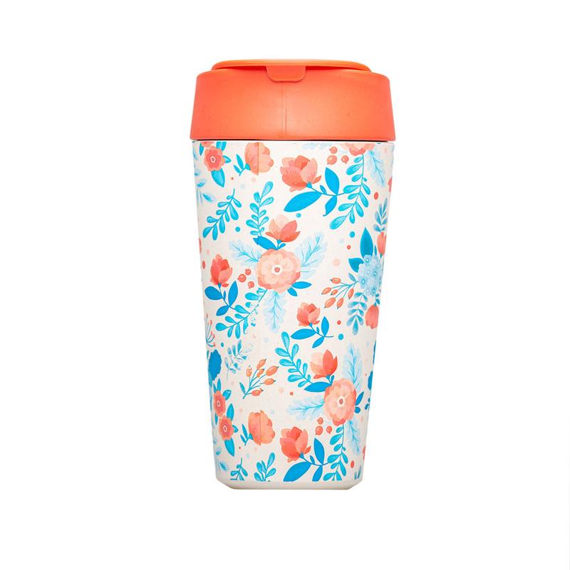 Bioloco Plant Deluxe Cup - Rote und Blaue Blumen