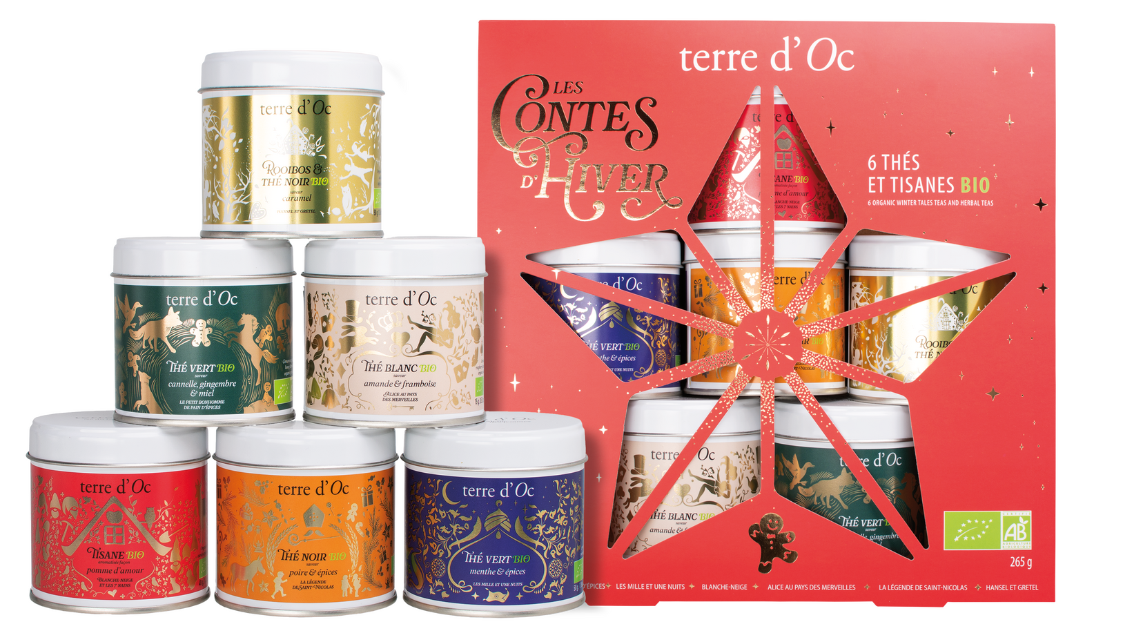 Geschenkset 6 Bio-Weihnachtstees