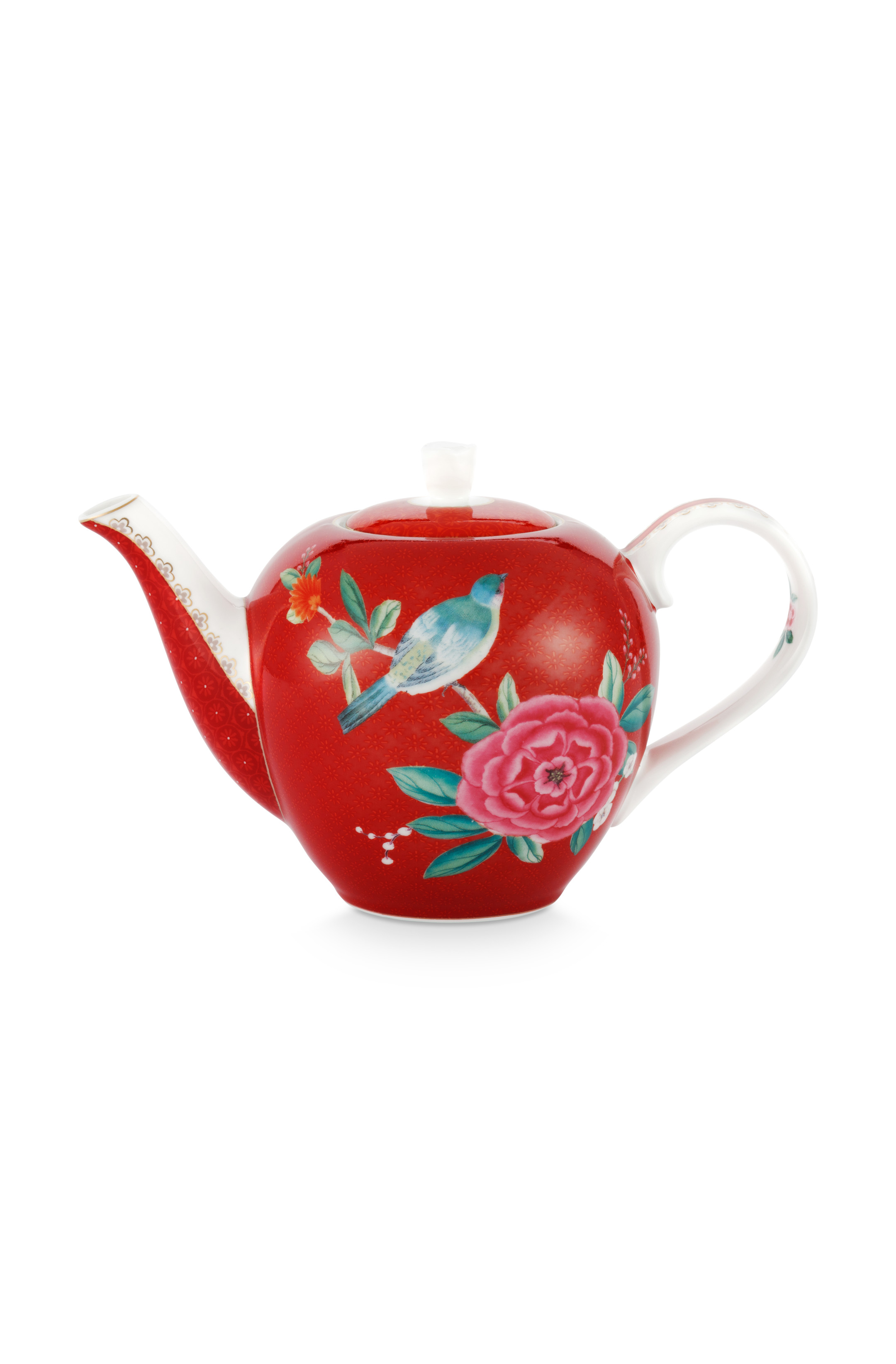 Pip Studio Blushing Birds Red Teapot Small