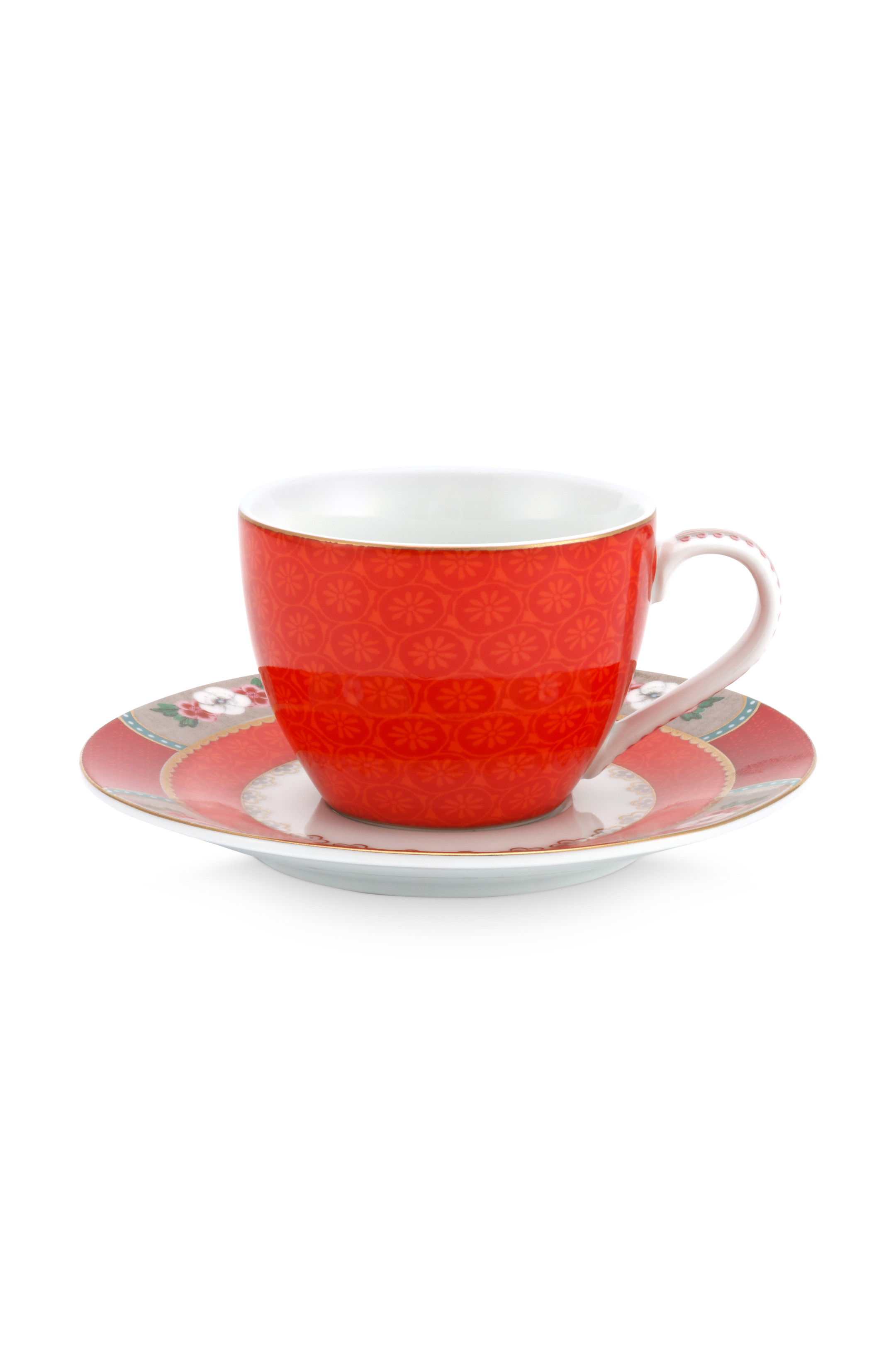 Pip Studio Blushing Birds Red Espressotasse & Untertasse