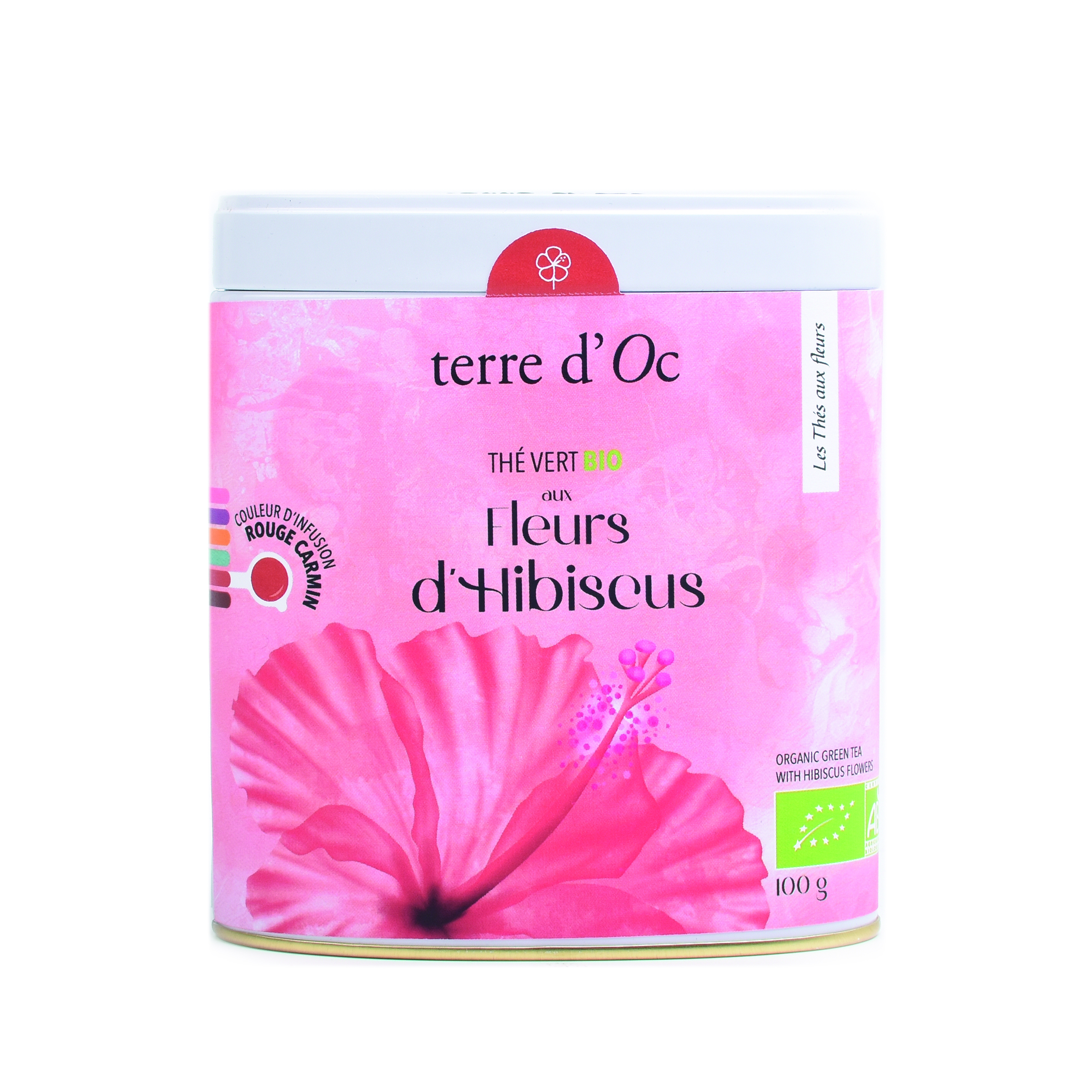 Organic green tea with hibiscus flowers 100g