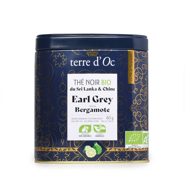 Thé noir bio Earl Grey - Bergamote 80g