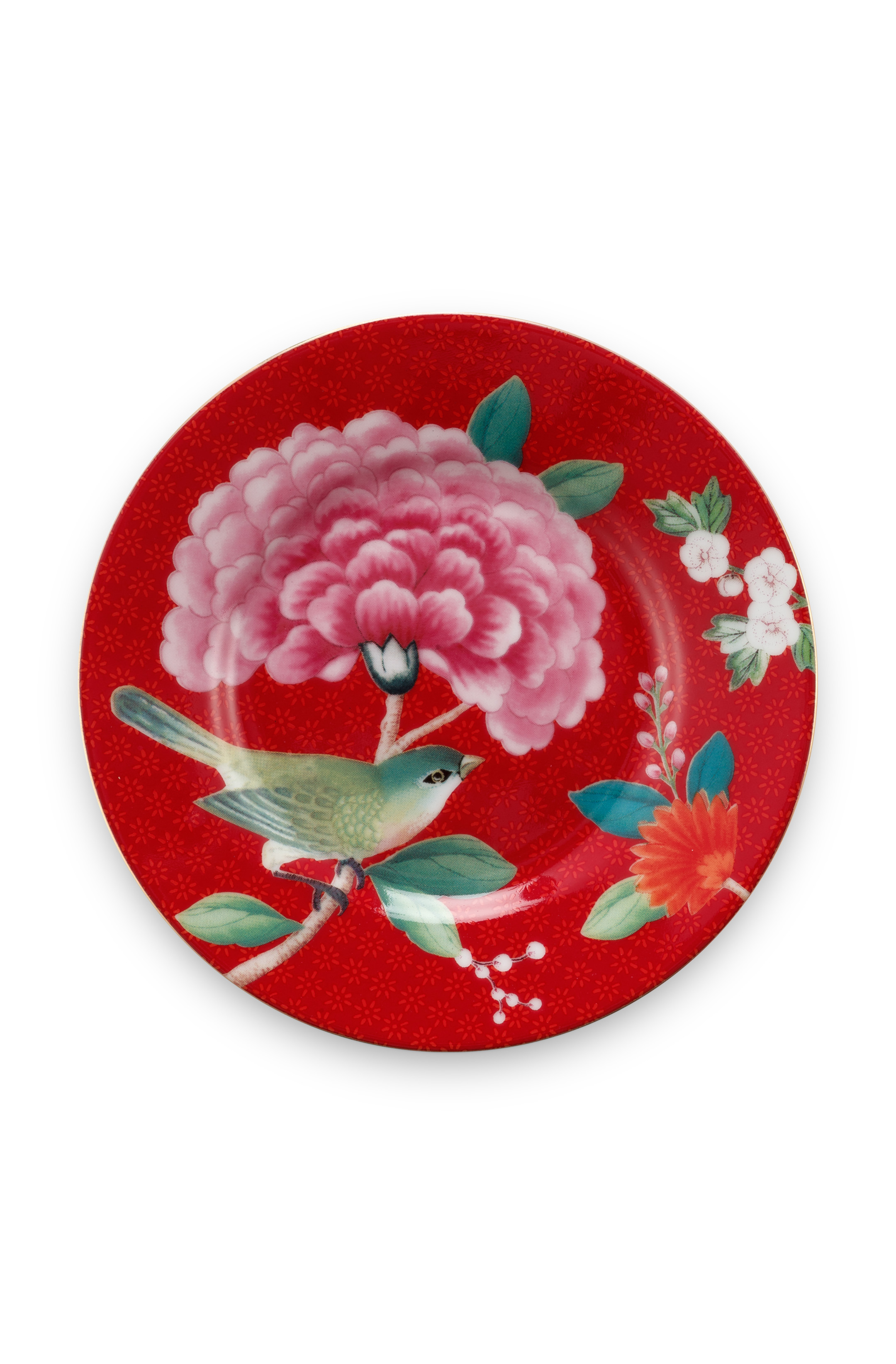 Pip Studio Blushing Birds Red Teller (12 cm)