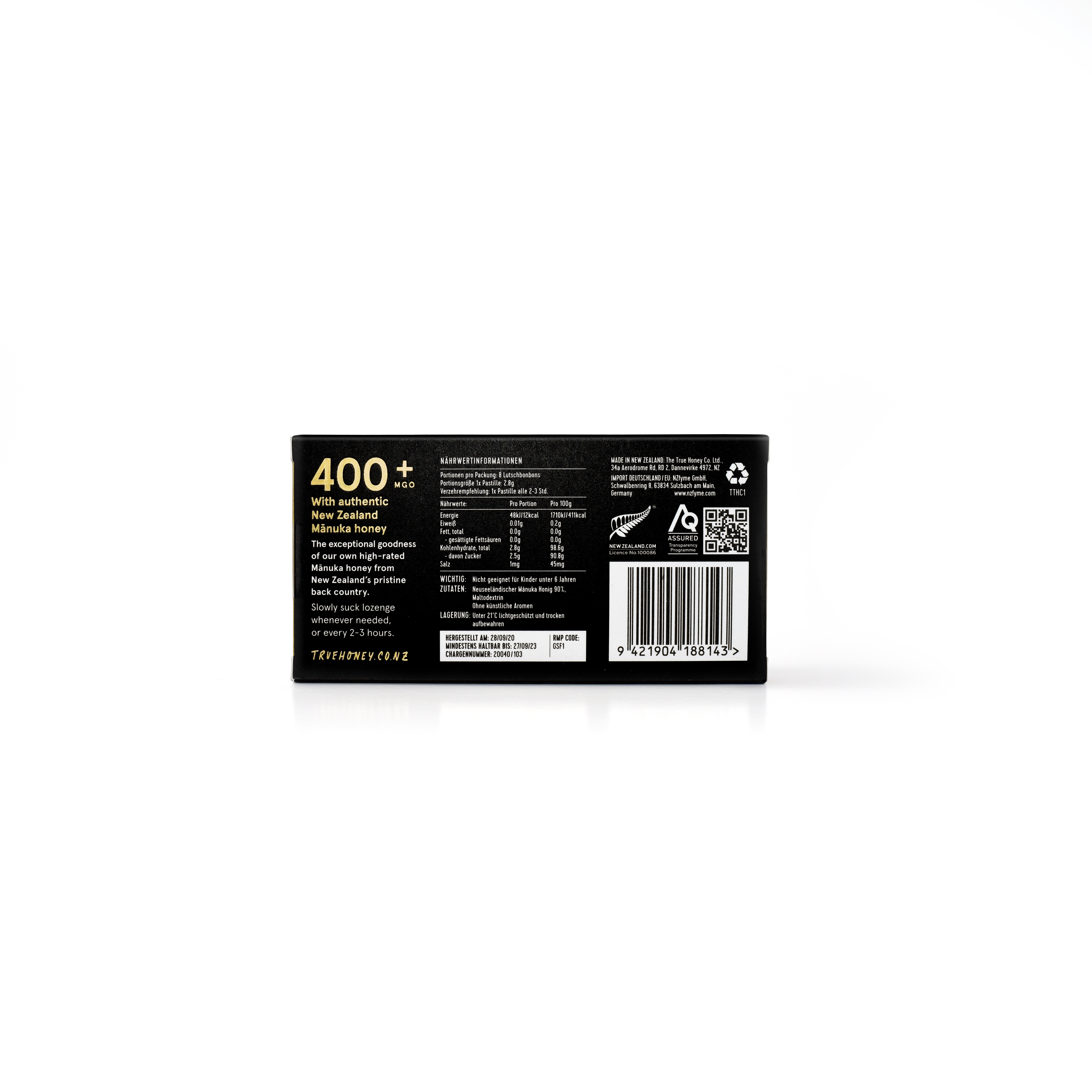 Manuka Honig MGO 400+(UMF 12+) Lutschpastillen 