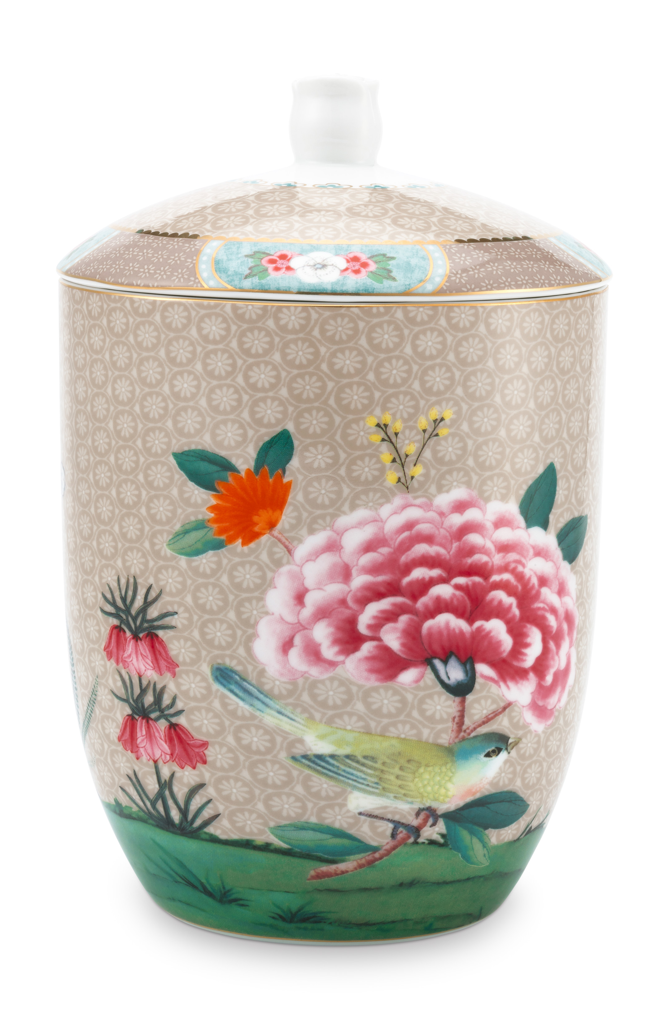 Pip Studio Blushing Birds Pot de rangement kaki