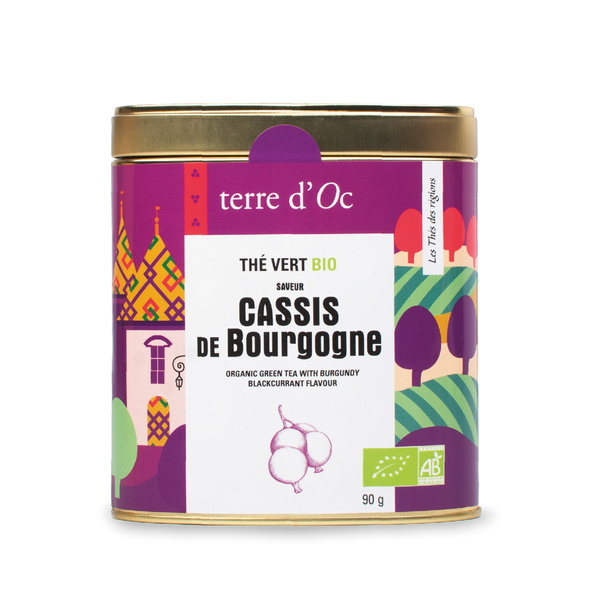 Thé vert bio Bourgogne cassis 100g