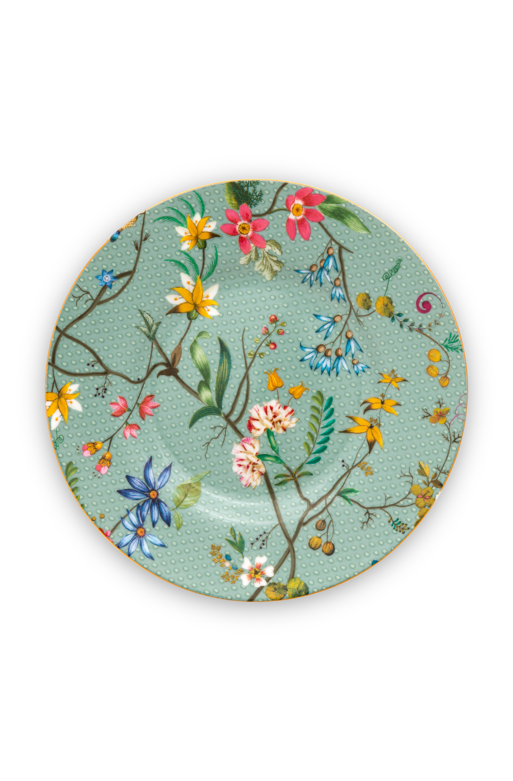 Pip Studio Jolie Gebäckteller Flowers Blue 12cm