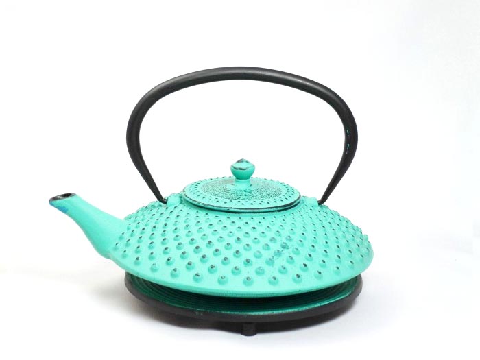 Cast iron teapot jug Kambin turquoise (1,0 l)