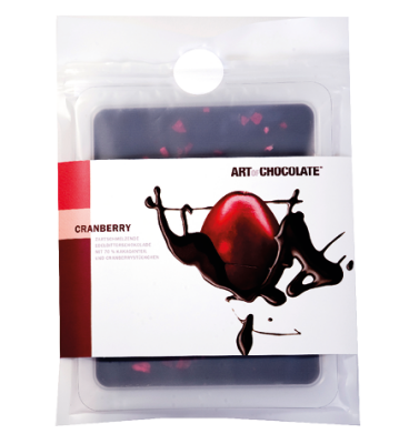 Cranberry 120g bar - Art of Chocolate