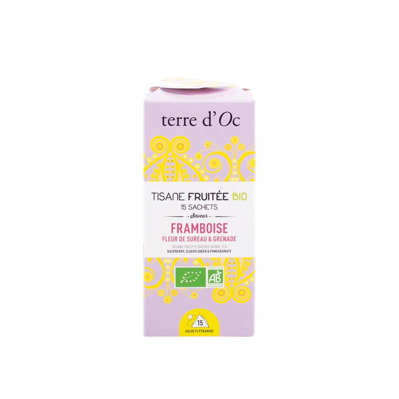 Fruchtiger Bio-Kräutertee mit Himbeere, Holunderblüte, Granatapfel